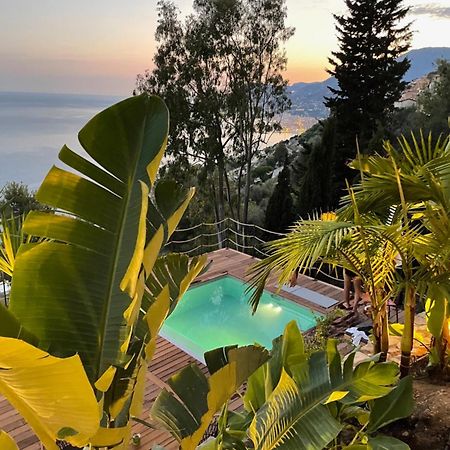 Modern Seaview Villa With Pool Above Monaco 그리말디 외부 사진