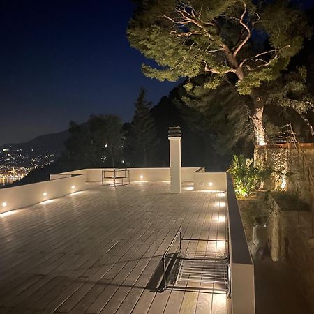 Modern Seaview Villa With Pool Above Monaco 그리말디 외부 사진