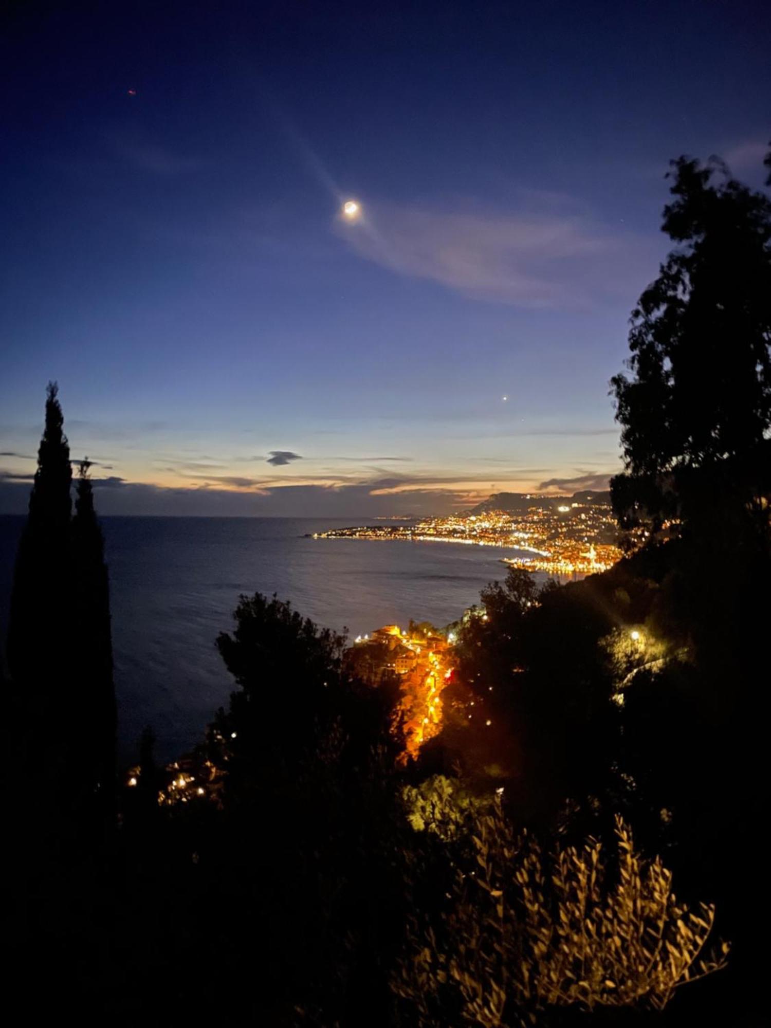 Modern Seaview Villa With Pool Above Monaco 그리말디 외부 사진