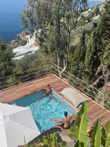 Modern Seaview Villa With Pool Above Monaco 그리말디 외부 사진